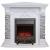 Real-Flame Athena Corner GR STD/EUG/24 WT с очагом Fobos s Lux BL/BR, Majestic s Lux BL/BR белый угловой электрокамин с эффектом живого огня