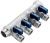 TIEMME 3/ 4"x1/2 на 4 выхода, никель, с наружной резьбой коллектор распределительный